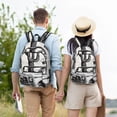 thumbnail image 6 of Lsque Vintage Cactus Pickup Pattern Canvas Daypack, Durable Backpack, High-quality Versatile Backpack,Vintage Compact Backpack-Small, 6 of 6