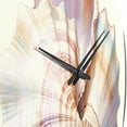 thumbnail image 3 of Designart "Watercolor White Seashells composition II" Animals Oversized Wall Clock, 3 of 5