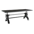 thumbnail image 3 of 96" Crank Height Adjustable Rectangle Dining and Conference Table, Black, 3 of 10