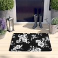 thumbnail image 2 of Pioneer Flower Floral Print Flannel Non Slip Door Rugs,Washable Door Mats Indoor,Decorative Door Mats,Dirt-Resistant and Absorbent Doormat for Entrance,Bedroom,Kitchen,Bathroom,23.5"x16", 2 of 5