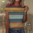 thumbnail image 2 of MEICHEN Women's T Shirts Short Sleeve Tees Sunflower Graphic Loose Summer Tops Daily Wear Blouse for Women, 2 of 4