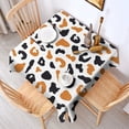 thumbnail image 2 of White and Orange Of Leopard Print Square Tablecloth,Waterproof Square Table Cover,Wipeable Spillproof Washable Table Cover for Home Kitchen Party Decor 60"x60"(152x152cm), 2 of 6
