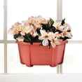 thumbnail image 4 of Hanging Balcony Wall Mounted Flower Pot Semi-Circular Water Storage Potted Plant, 4 of 8