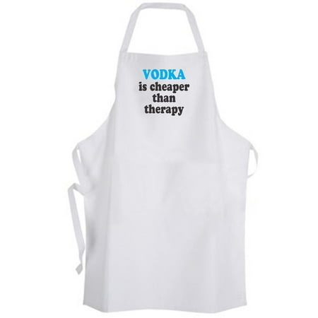 Aprons365 - Vodka is cheaper than therapy – Apron – Cocktail Bar Drinking
