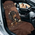 thumbnail image 3 of Xixirimido Car Seat Cover Towel Sweatproof Gym Seat Protector with Non-Slip Backing Universal Fit Front Seat Mat for Sports, Beach, Swimming, Dachshund Dig Daisy Brown, 3 of 8
