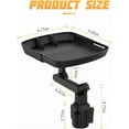 thumbnail image 2 of Car Cup Holder Tray Table, Cup Table Holder for Car Drink Holders Tray, 360º Adjustable with Rotating Arm Phone Slot, Non-Slip Stretchable Car Tray for Eating, Cup Table Holder for Car, 2 of 5