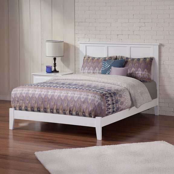 AFI Madison Queen Low Profile Wood Platform Bed, White