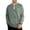 Green, variant on Men Raglan Contrast Trim Three Button Henley Long Sleeve Tee Heather Stretch Knit Lightweight Daily Walking Gym Layering Tops Brown XXXL