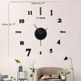 thumbnail image 4 of "Large Frameless DIY Wall Clock Mirror Sticker - 12-Hour Stainless Steel Silent Clock, Self-Adhesive Home Office Decor for Walls, Doors, Tiles, 100cm Diameter, Includes EVA Foam Letters & Numbers", 4 of 9