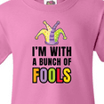 thumbnail image 4 of Inktastic Im with a Bunch of Fools with Jester Hat April Fools Day Youth T-Shirt, 4 of 5