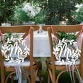 thumbnail image 5 of FRCOLOR  2 Pairs Wedding Chair Decorations Ceremony Signs Booth Bride White, 5 of 8