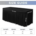 thumbnail image 4 of Table Skirt, Black for 6 Foot Rectangle Tables, 4 Pack - 72 x 30 Inch - Stretch Spandex Fitted Table Clothes, Fabric Table Covers Cocktail Tablecloths for Party, Banquet, Birthday, 4 of 8