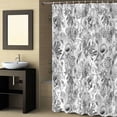 thumbnail image 2 of Fabric Shower Curtain, Summer Grey Ocean Seahorse Seashell Starfish Coral Bathroom Curtain with 12 Hooks Waterproof No Bad Odor Machine Washable Bath Curtains for Bathroom, Spa Room, 72"x72", 2 of 6