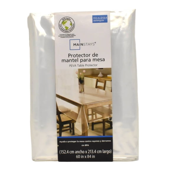 Protector de Mantel Mainstays 3076380.4.jpg Rectangular para Mesa Peva Table Transparente