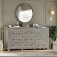 thumbnail image 7 of 9-Drawer Dresser for Bedroom, Modern Wide Chest of Drawers, Wooden Storage Organizer for Closet, Living Room, Entryway, Home Office, Dresser with Ample Storage, 7 of 7