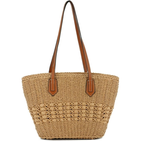Women's Straw Hobo Bag Large Handwoven Rattan Bag Woven Straw Purse Summer Beach Tote Bag