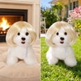 thumbnail image 6 of huayou Pet Bob Wig, Short Hair Costume Headpiece with Adjustable Tie Strap, Synthetic Hair Dress-up Accessory for Small & Medium Dogs and Cats, for Party, Cosplay & Daily Photography Use, 6 of 7