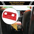 thumbnail image 2 of Unique Bargains 1 Pc Rear Window Switch Panel Trim Cover for Jeep Wrangler JL JLU 18-24 Rear Window Switch Control Panel Cover Trim Decoration ABS Red, 2 of 6