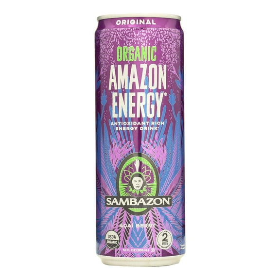 Sambazon Amazon Energy Drink, Original Acai Berry, 12 Ounce (Pack of 12)