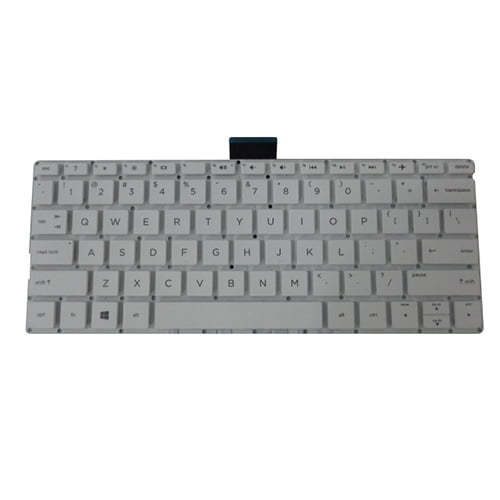 Laptop Keyboard Compatible for HP Chromebook 14-X010WM 14-X015WM 14-x001xx 14-x003xx 14-X005TU 14-x003nf 14-x017na 14-X006TU US White No Frame 