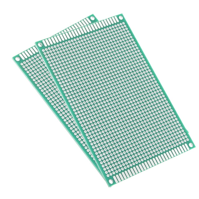 Unique Bargains Carte de Circuit Imprimée Universelle Double Face 8x12cm pour Soudure DIY 2 Pcs