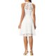 thumbnail image 3 of INSPIRE CHIC Vestido de Mujer Floral de Encaje con Cuello Halter Sin Mangas Elegante Cóctel A-Line S Blanco, 3 of 5