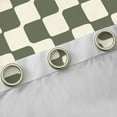 thumbnail image 4 of Manfei Geometric Plaid Curtains and Drapes (38x45),Modern Minimalist Art Blackout Curtains for Bedroom,Green Beige Curtains Pack of 2 (38x45),Breathable Room Decorative, 4 of 6