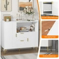 thumbnail image 3 of QinaQin 40-Inch Sideboard with Storage, Kitchen Cabinet, Microwave Cabinet, Coffee Bar Cabinet, with 2 Drawers and 2 Doors, Suitable for Kitchen, Dining Room, and Entryway, 3 of 6