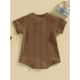 thumbnail image 4 of Bagilaanoe Newborn Baby Girl Boy Rompers Short Sleeve Bodysuits 3M 6M 9M 12M 18M Infant Casual One Piece Short Jumpsuit, 4 of 8