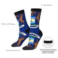 thumbnail image 6 of Womens Michigan Flag Dress Crew Socks Colorful Novelty Socks, 6 of 7