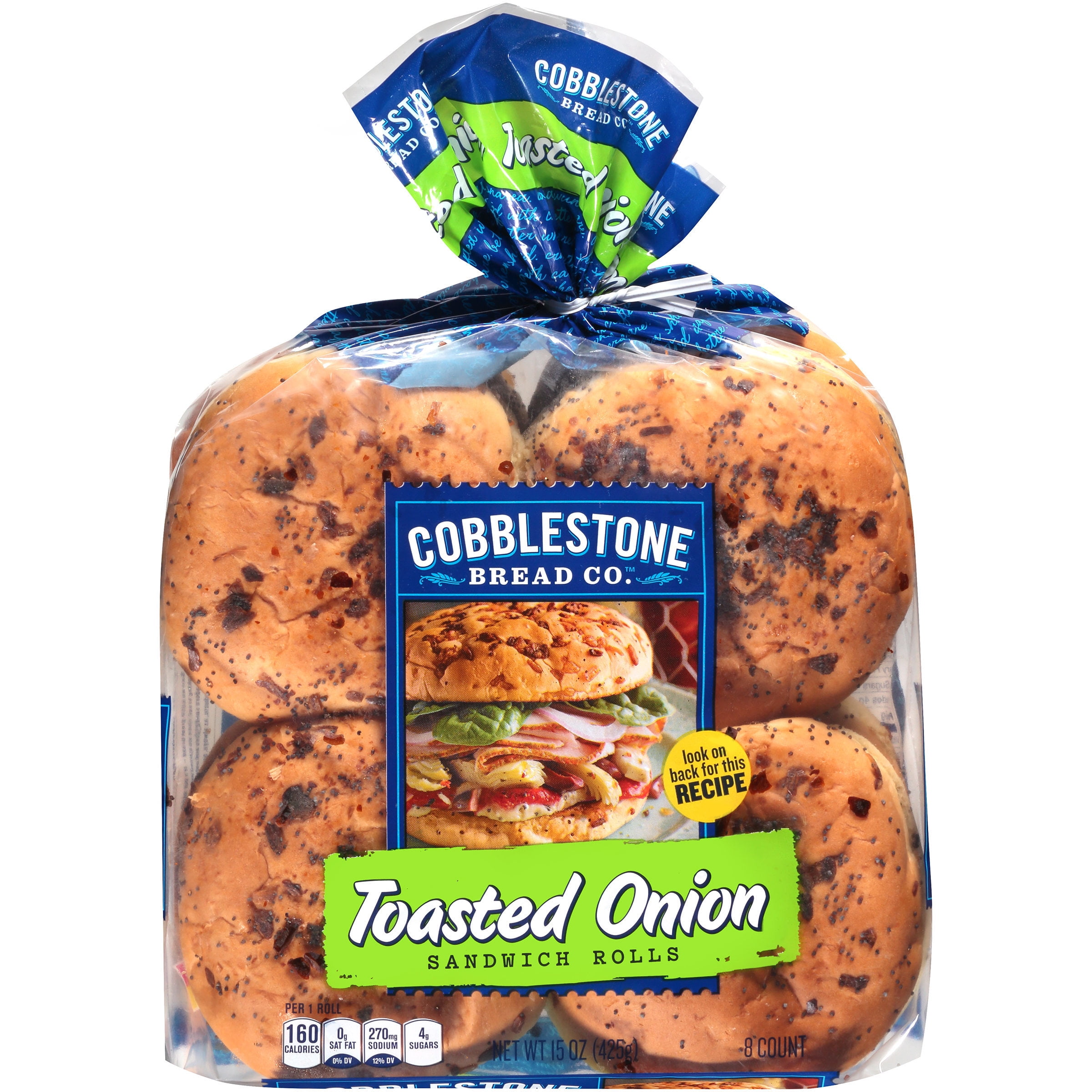 Cobblestone Bread Toasted Onion Sandwich Rolls 15 Oz Bag