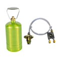 thumbnail image 1 of Cilindro de gas vacío, tanque de almacenamiento, acero inoxidable, con manguera y válvula, recargable Verde, 1 of 8