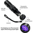 thumbnail image 2 of Black Light Flashlight, 12LED 395nm UV Handheld Black Light, Mini Torch Light, Dogs Urine Detector for Dry Urine Stains, Bed Bugs and Scorpions，Black, 2 of 6