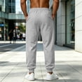 thumbnail image 5 of Domuza Men's Sweatpants Solid Color Loose Wide‑Leg Joggers with Drawstring Elastic Waistband,Casual Workout Gym Daily Wear Sweat Pants, 5 of 5
