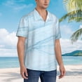 thumbnail image 5 of Easygdp Blue Marble Men's Hawaiian Shirts Print Lapel Short Sleeve for Beach, vacation, party, casual occasions - X-Large, 5 of 9