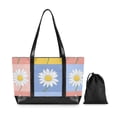 thumbnail image 7 of FORMRS Canvas Laptop Tote Bag for Women with 15.6" Computer Compartments Shoulder Handbag, Light Blue Daisy, 7 of 7