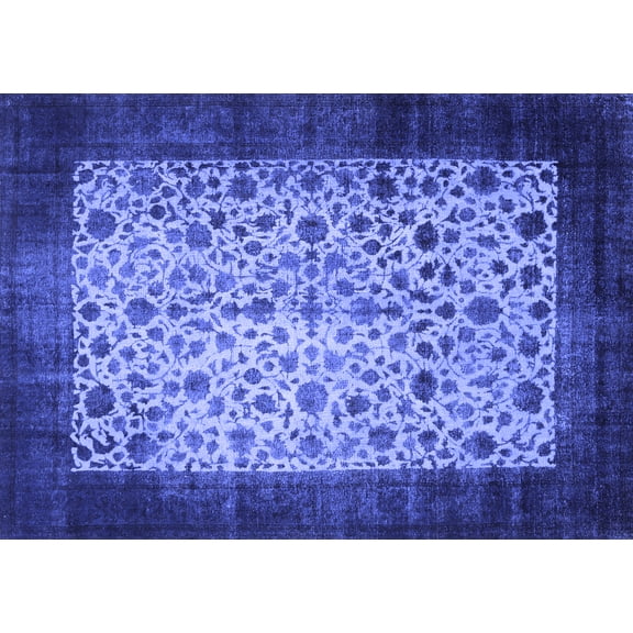 Ahgly Company Indoor Rectangle Persian Blue Bohemian Area Rugs, 5' x 7'