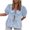 Blue, variant on HomeGardon Summer Tops Tops for Women Beautiful and Gentle Style Solid Color Shirt Fashionable and Short Sleeved Temperament Women's Clothing,S-XL
