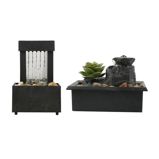 2x de Cascada Feng Shui Meditación Fuente de Cascada Decoración Sunnimix cascada de fuente interior