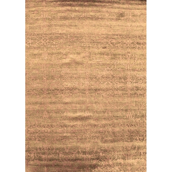 Ahgly Company Indoor Rectangle Abstract Brown Contemporary Area Rugs, 7' x 9'