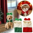 thumbnail image 5 of Festive Holiday Bow Hat Outfit For Small And Medium Sized Cats With Adorable Pet Apparel Accessory, 5 of 5