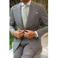 thumbnail image 7 of HISDERN Men Solid Houndstooth Necktie, Green, 7 of 7