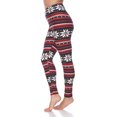 thumbnail image 3 of White Mark Leggings à Imprimé des Fêtes pour Femmes, 3 of 5