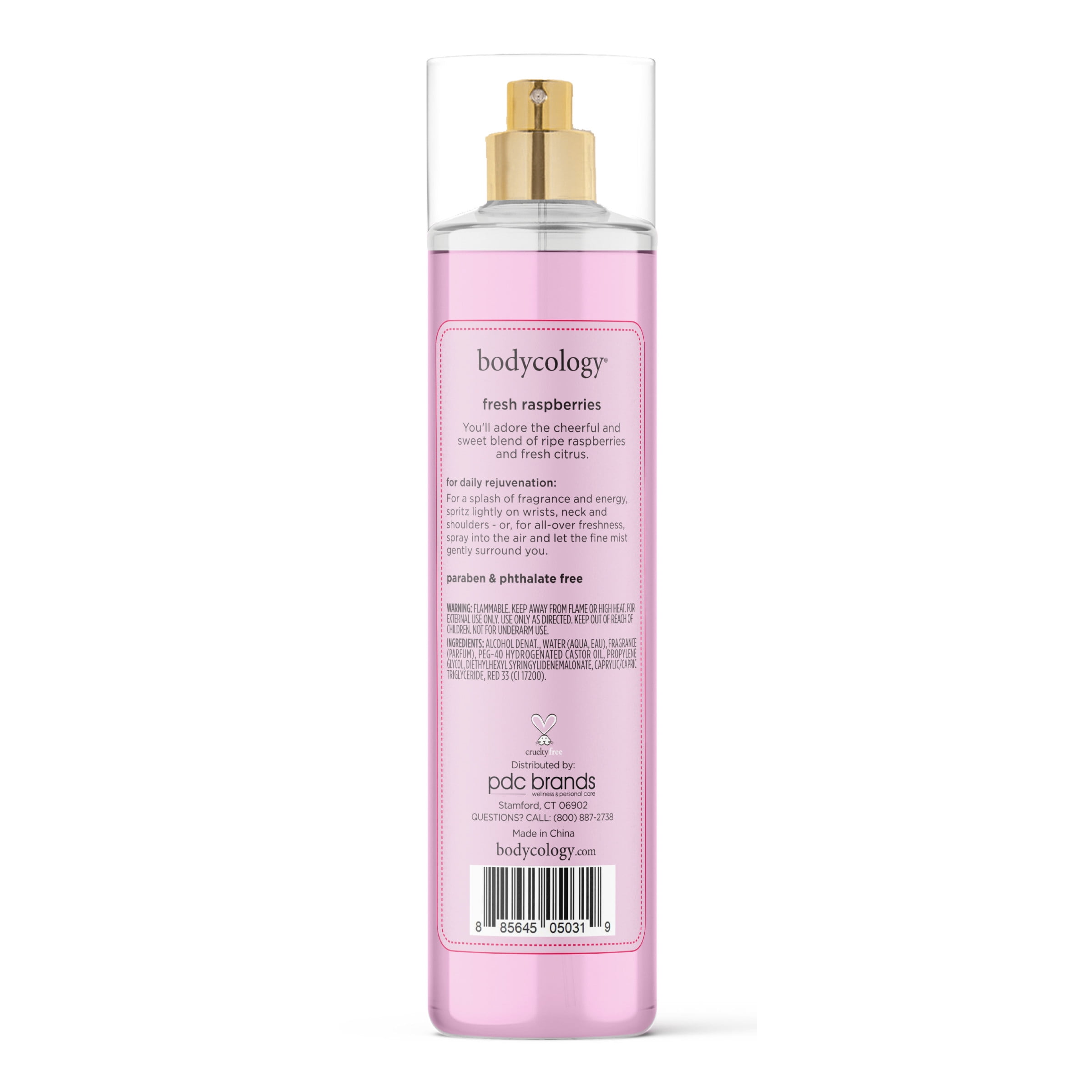 Bodycology Fragrance Body Mist, Fresh Raspberries, fl oz
