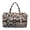 Cowhide Aztec Pattern, variant on Large Floral Patchwork Quilted Duffle Bag for Women, Lightweight Weekender Overnight Travel Carry On Bag for Gym, Dance & Weekend Trips