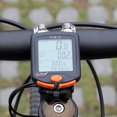 thumbnail image 2 of Computadora de ciclismo para bicicleta con cable, resistente al agua, con odómetro, velocímetro, retroiluminación, alerta de velocidad, cronómetro, pantalla y tabla de códigos, 2 of 7