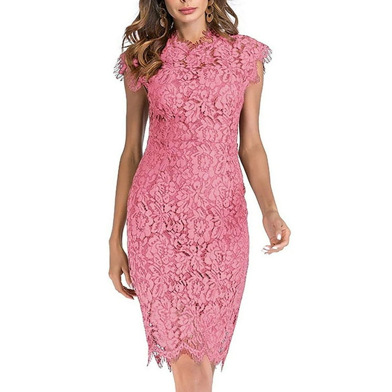 Fashion Solid Lace Hollow Slash Neck Bodycon Dress Fashion Solid Lace Hollow Slash Neck Bodycon Dress