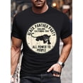 thumbnail image 1 of Camiseta de manga corta para hombre con estampado del Partido Pantera, talla grande, informal y moderna, ideal para deportes al aire libre y ocio., 1 of 6