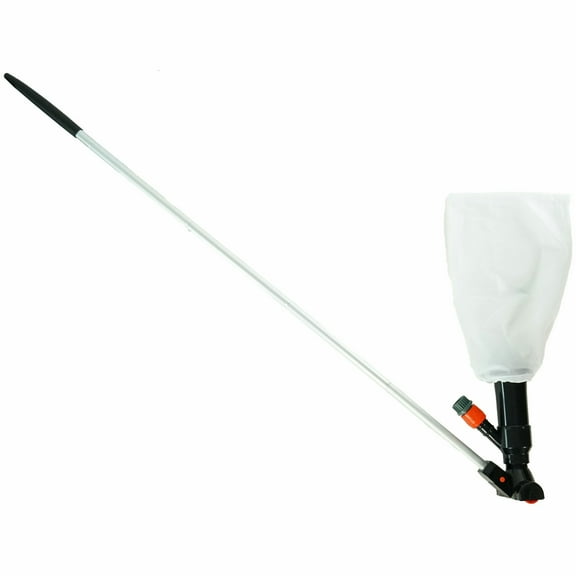 Pool Central Jet-Vac Kit With Aluminum Pole and Replaceable Net 5pc 10" - Black/White