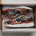 thumbnail image 3 of Trucker American Shoes for Men Women Running Shoes Lightweight Walking Sneakers Mesh Athletic Sport Shoes White Size 9.5, 3 of 5